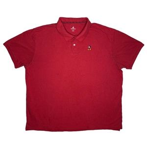 Vintage Men’s XL Walt Disney World Theme Parks Mickey Mouse Red Polo Shirt